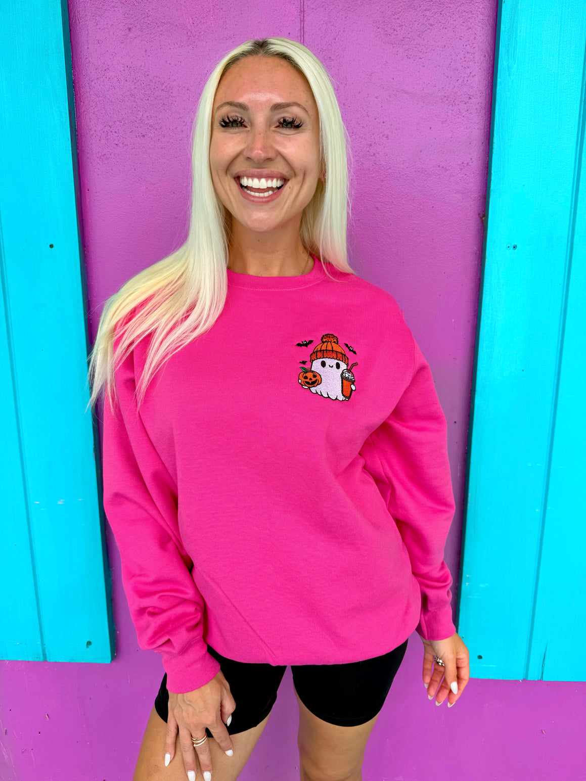 Spooky Spice Ghost Embroidered Sweatshirt