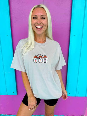 Cute Spicey Ghosts Embroidered Tee