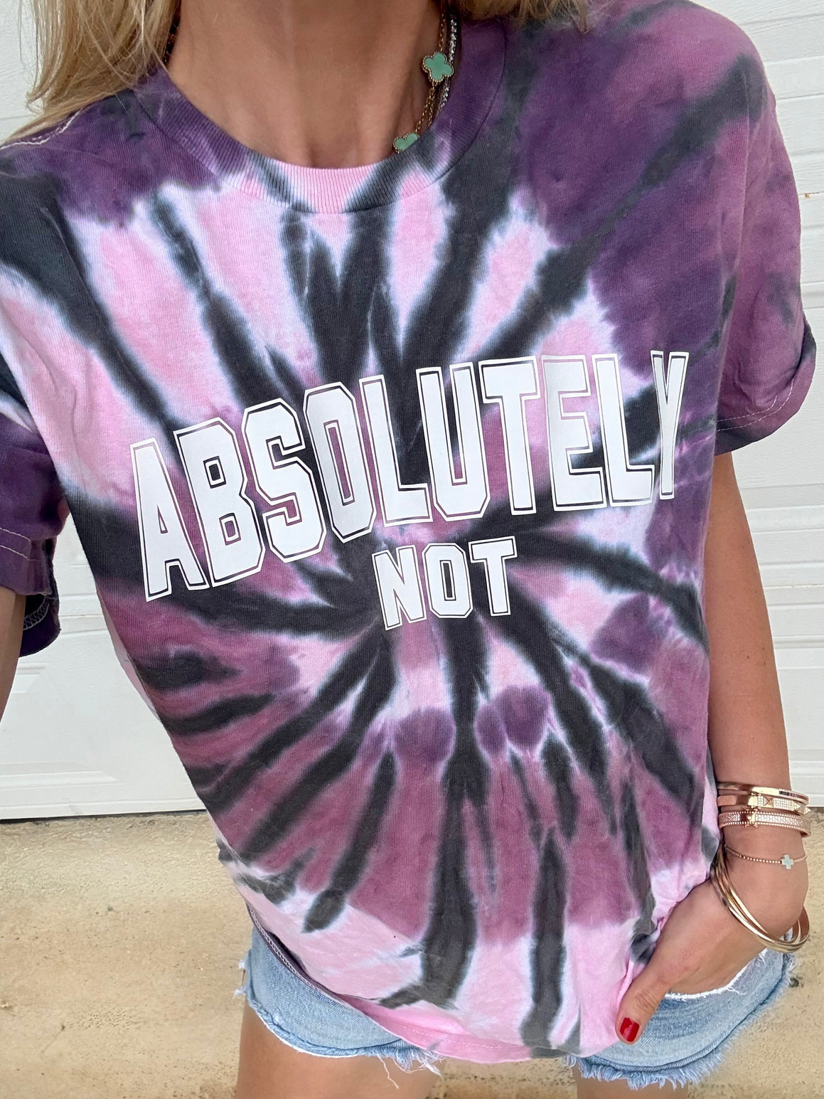 Absolutely Not Blackberry Swirl Tie-Dye Tee