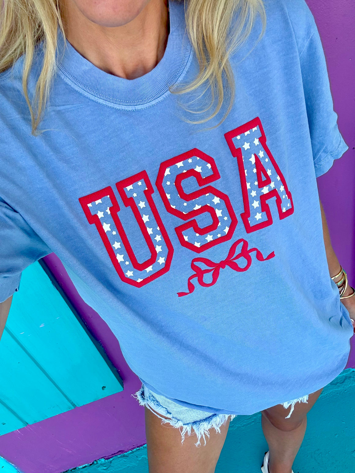USA Stars Blue Tee