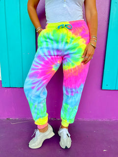 【COLOR iN ID】Cheat Dyeing Unique Pants CUSTOM DYED Dickies Pants - Multi Color Purple Orange Tie