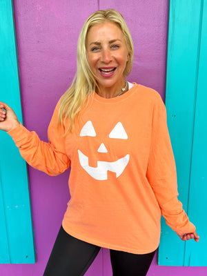 Pumpkin Long Sleeve Tee