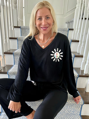 Be Kind Black Lounge Top