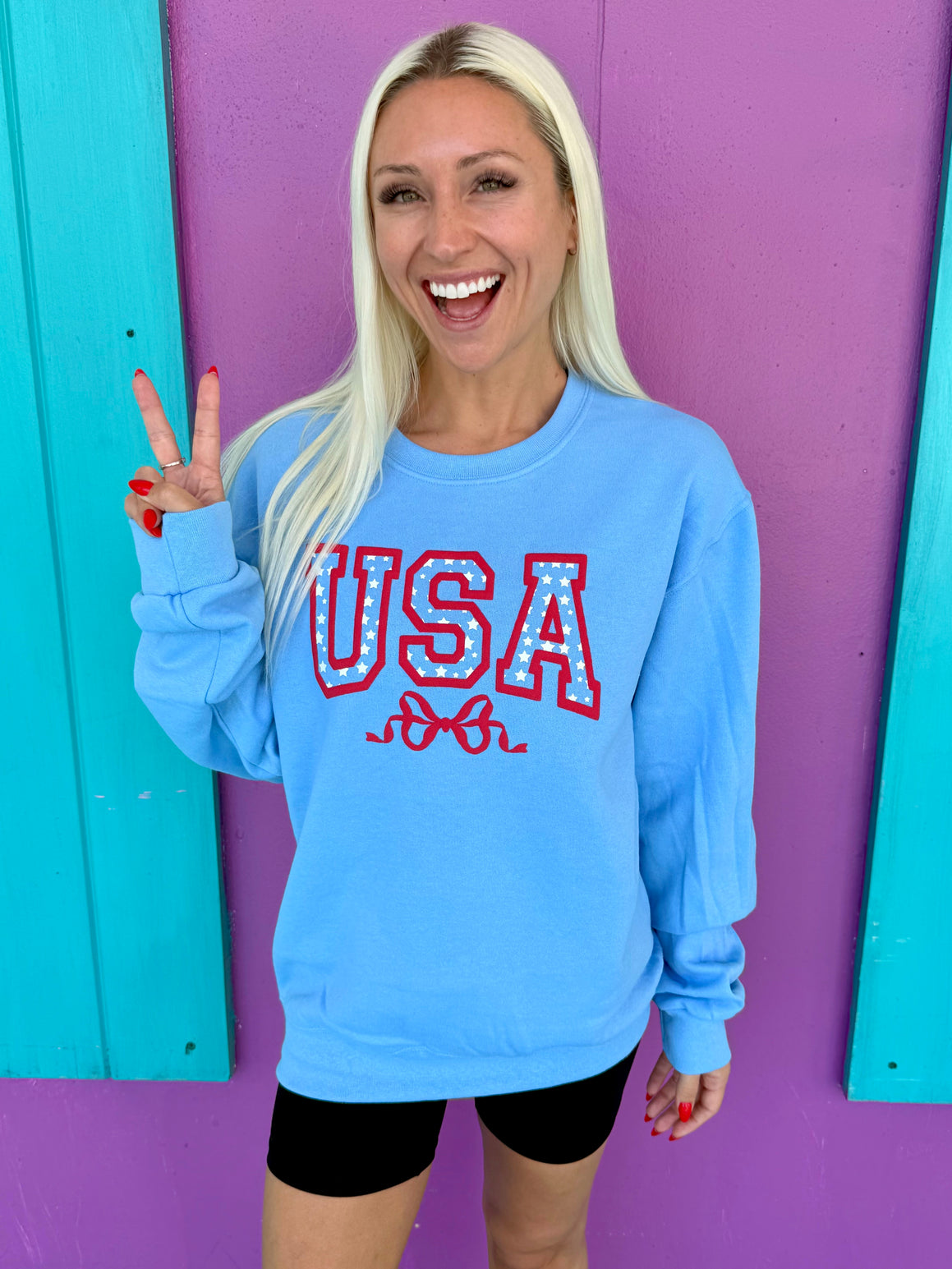 USA Stars Blue Sweatshirt