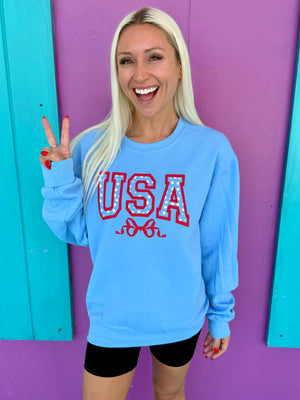 USA Stars Blue Sweatshirt