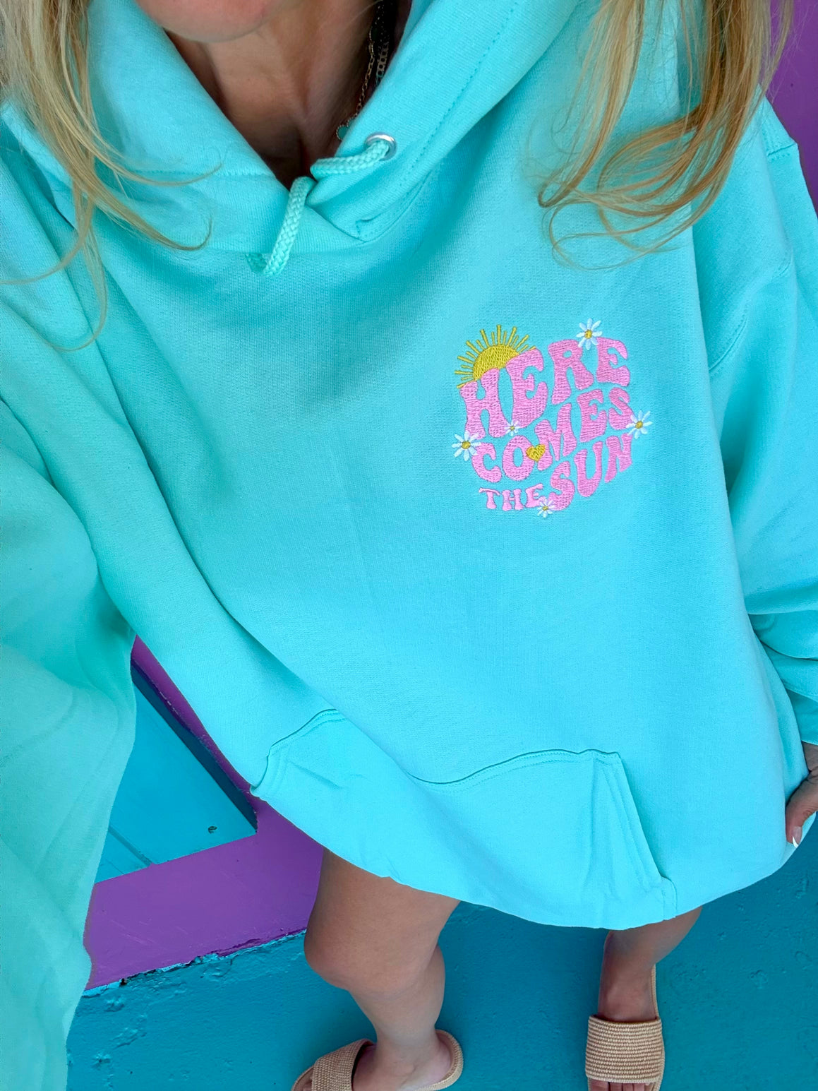 Here Comes The Sun Embroidered Hoodie