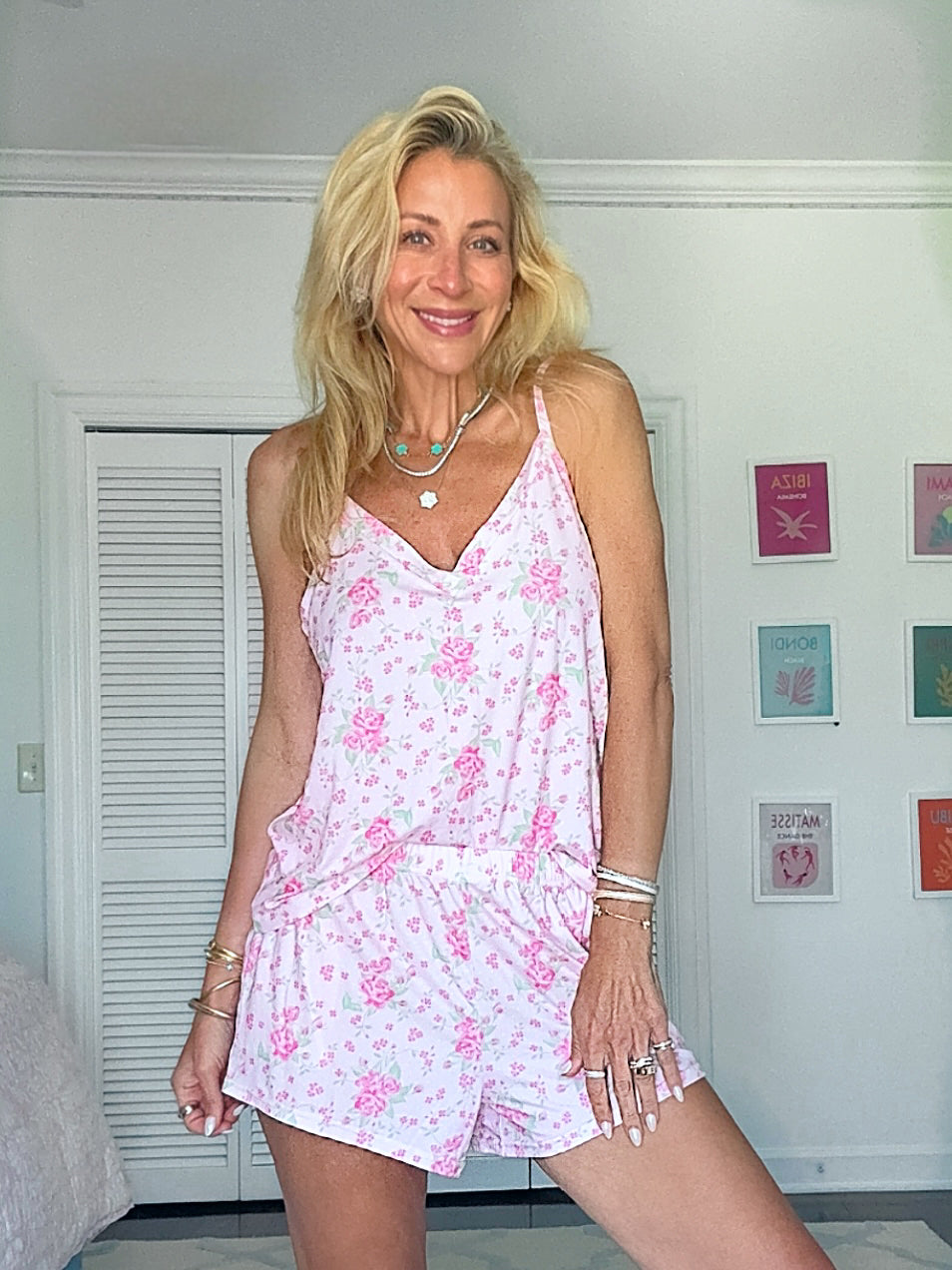 Rose Blossom Shorts Pajama Set