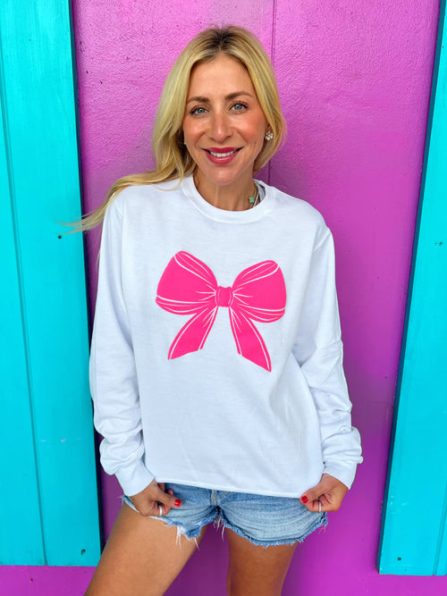 White Bow Sweatshirt