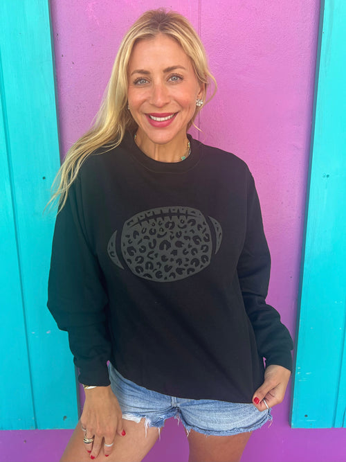 Leopard Football Sweatshirt