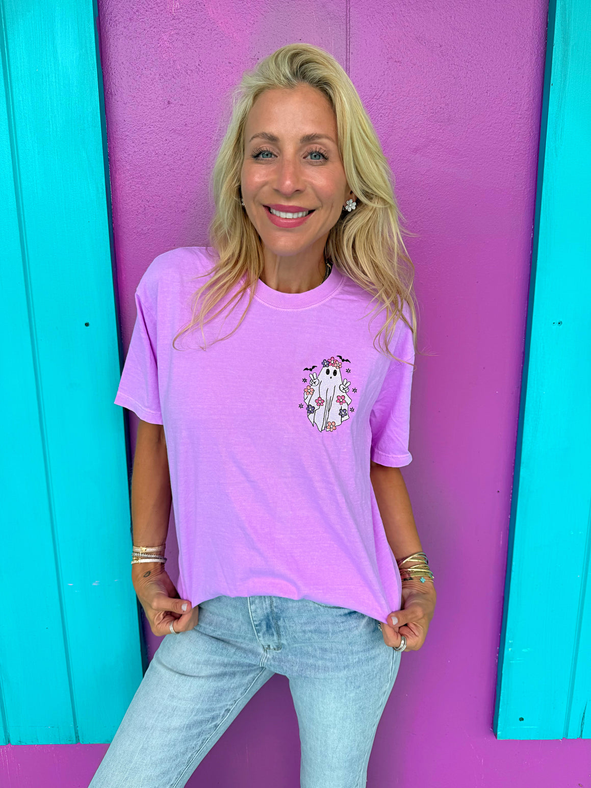 Boho Ghost Embroidered Sunshine Sweatshirt