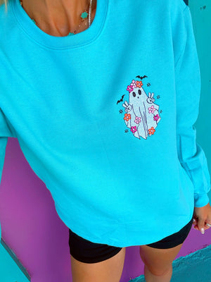 Boho Ghost Embroidered Sweatshirt