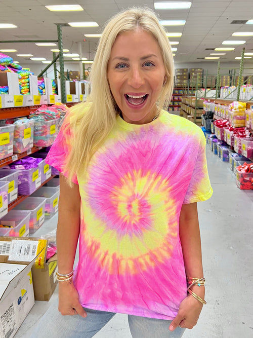Tropical Swirl Tie-Dye Tee - Blank
