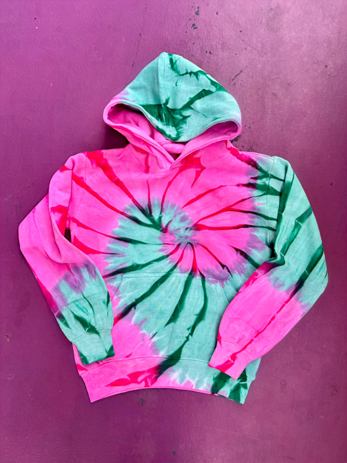 Spider Swirl Tie-Dye Hoodie Youth - Main Image
