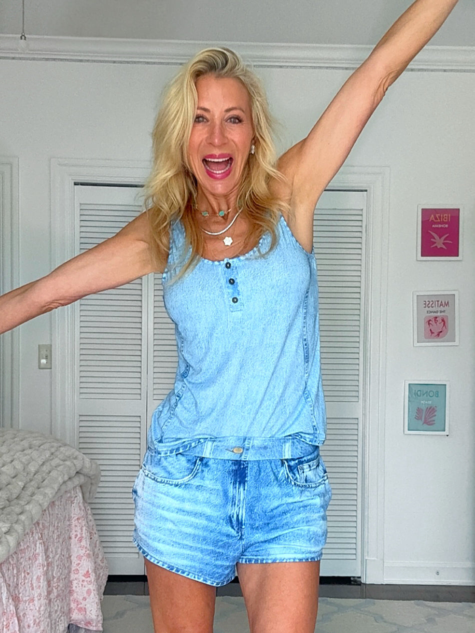 Jordann Jammies Denim Dreams Shorts Set