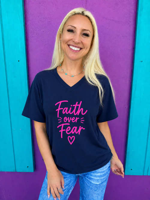 Faith Over Fear V-Neck Tee