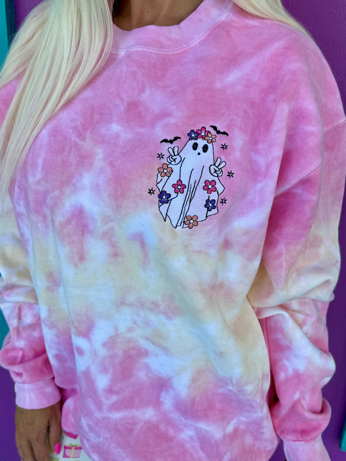 Boho Ghost Embroidered Sunshine Sweatshirt