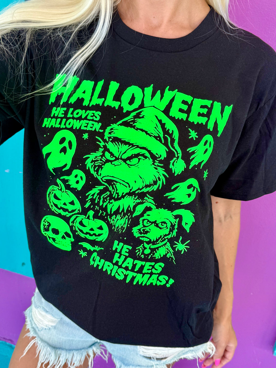 Halloween Grinch Tee - Multiple Color Options