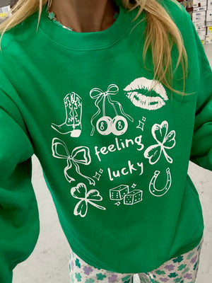 Feeling Lucky Green Sweatshirt