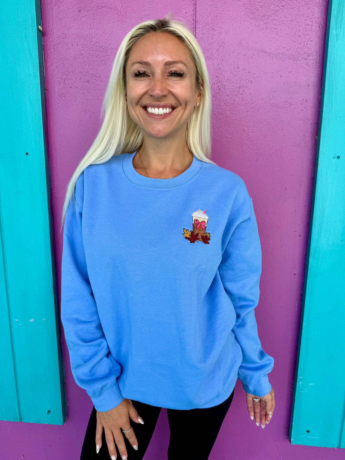 Pumpkin Spice Embroidered Sweatshirt