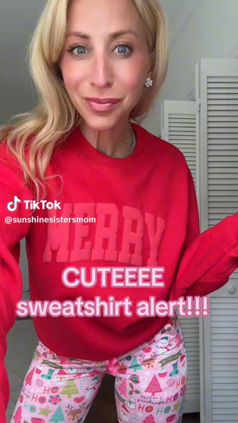 Merry Red Puff Sweatshirt