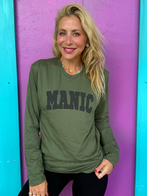 Manic Olive Long Sleeve Tee