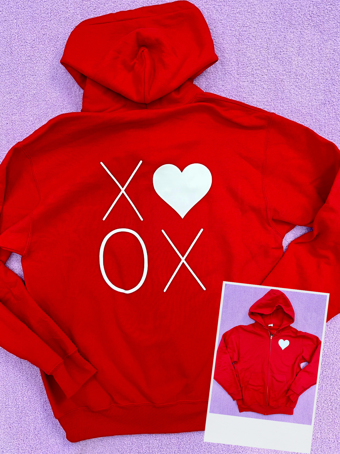 XOXO Heart Zip-Up Hoodie
