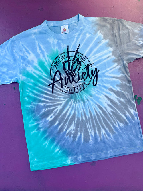 I Came I Saw I Had Anxiety Tie-Dye Tee
