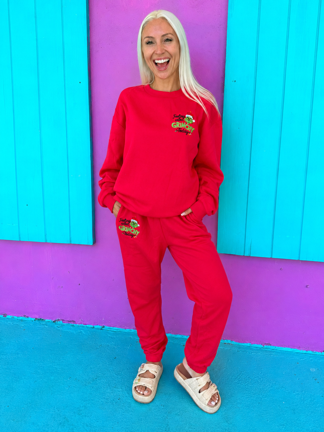 Green Guy Embroidered Sweatpants