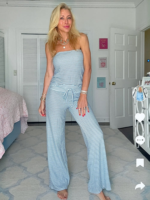 Indigio Stripes Waffle Lounge Set