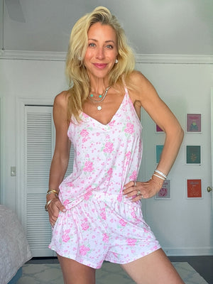 Rose Blossom Shorts Pajama Set
