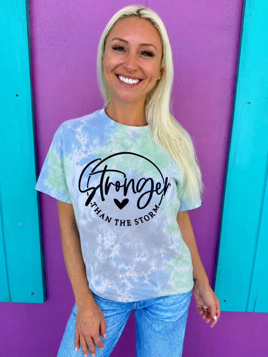 Stronger Than The Storm Tie-Dye Tee