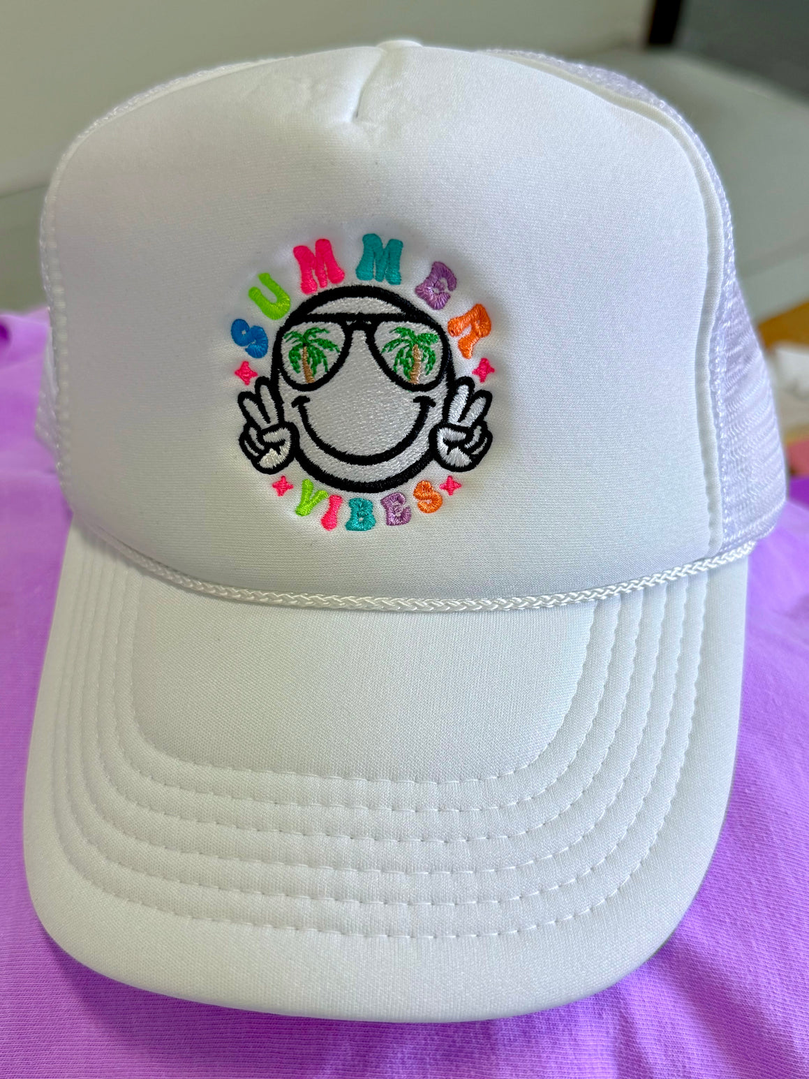Summer Vibes Embroidered Hat