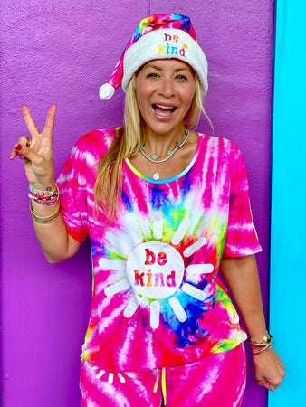 Be Kind Tie Dye Pajama Lounge Pants - Sunshine Sisters