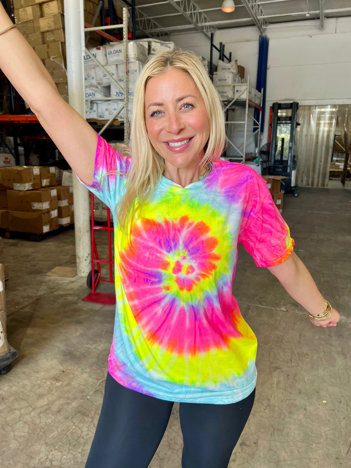 Sunshine Blast Tie Dye Tee Sunshine Sisters