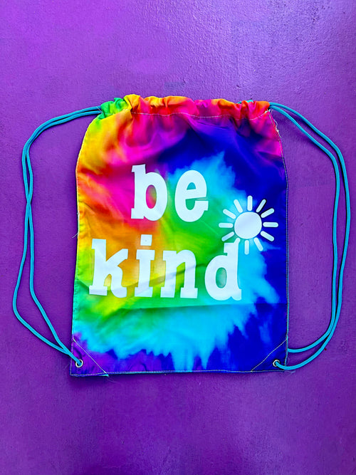 Be Kind Rainbow Cinch Backpack