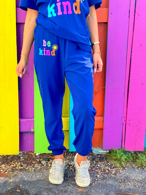 Be Kind Navy Blue Scrub Pants